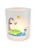 Mr. & Mrs. Panda Teelicht Pinguin Surfer ohne Spruch in Transparent