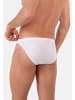 HOM Slip / Unterhose Premium Cotton in Weiß / grau