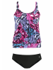 LASCANA Oversize-Tankini in schwarz-pink