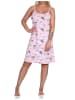 NORMANN Spaghetti Nachthemd florales Design - 79481 in rosa