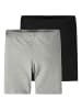 name it Radlerhosen 2er-Pack in black/grey melange