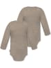 Normani Outdoor Sports Normani Outdoor Sports 2er Pack Baby Merino Langarmbody „Tuai" in Beige
