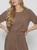 Vila VILA Damen Satin Blusen T-Shirt Halbarm Basic Top VIPLISA in Braun