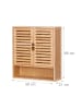 relaxdays Hängeschrank in Natur - (B)59 x (H)66 x (T)21 cm