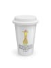Mr. & Mrs. Panda To Go Becher Giraffe Blumenkranz mit Spruch in Weiß