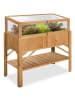tectake Pflanzenkasten mit Ablage und Frühbeet-Aufsatz 119x57x124cm