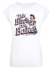 F4NT4STIC T-Shirt Vintage Pin Up Bäckerin in weiß