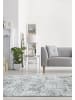 KADIMA DESIGN Teppich Velours, Abstrakt, Metallic-Glanz, Wohnzimmer, Robust in Silbergrau