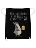 Mr. & Mrs. Panda Stofftasche Pinguin Bier mit Spruch in Schwarz