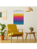 WALLART Stoffbild mit Posterleisten - Retro Regenbogen Streifen in Bunt