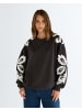 Wrangler Sweatshirt Applique in Faded Black