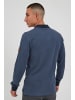 BLEND Langarm-Poloshirt in blau