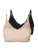 Skiny 2er Pack Bustier mit herausnehmbare Pads in beige-black