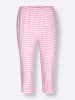 WITT WEIDEN Capri-Hose in rosé-weiß-geringelt