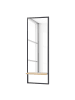 home24 home24 Spiegel (1er Set) - Eiche / Schwarz - Metall & Spanplatte furniert - 44.0 x 128.0 x 12.0 cm in Eiche / Schwarz