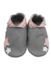 Mejale Leder-Krabbelschuhe "Stern" in Grau