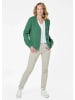 GOLDNER Elegante Strickjacke mit V-Ausschnitt in grün