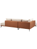 Beliani Ecksofa MYKEN in Beige/Braun/Schwarz - (W) 260 x (H) 86 x (L) 180 cm