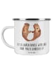Mr. & Mrs. Panda Camping Emaille Tasse 20. Hochzeitstag Porzella... in Weiß