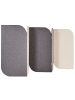 Beliani Paravent SHADY in Grau/Beige - (W) 400 x (H) 160 x (L) 2 cm