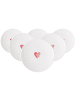 Villeroy & Boch 6er Set Frühstücksteller Sending Love With Love ø 21,2 cm weiß-rot in weiß-rot