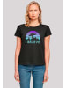 F4NT4STIC Box Tee I BELIEVE UFO Alien Raumschiff Retro in schwarz