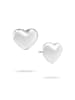 Echtzeit Ohrringe Puffy Heart in silber