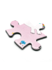 Mr. & Mrs. Panda Puzzle Einhorn Happy mit Spruch in Rot Pastell