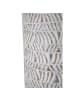 Mauro Ferretti Weiße Harzvase mit geschnitzten Verzierungen, Ø 15 x 49,5 cm