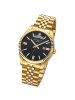 Regent Analog-Armbanduhr Regent Metallarmband gold groß (ca. 40mm)