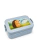 Mr. & Mrs. Panda Bentobox Igel Blumen Design mit Spruch in Blau Pastell
