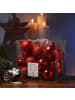 MARELIDA 26er Set Christbaumkugel Weihnachtskugel bruchfest matt glänzend in rot
