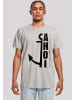F4NT4STIC T-Shirt Ahoi Anker Crop Knut & Jan Hamburg in grau meliert