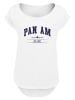 F4NT4STIC Long Cut T-Shirt Pan Am College Est 1927 in weiß