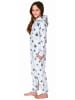 NORMANN Jumpsuit Overall Schlafanzug Pyjama langarm Sterne - 70325 in grau