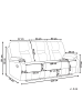 Beliani 3-Sitzer Sofa BERGEN in Braun - (W) 204 x (H) 101 x (L) 73 cm