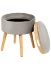 Beliani Hocker NEELY in Grau - (W) 39 x (H) 43 x (L) 39 cm