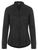 More & More Stretchbluse, Rüschenkragen in black