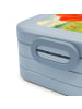 Mr. & Mrs. Panda Bento Box Blume Mohnblume Design ohne Spruch in Blau Pastell