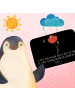 Mr. & Mrs. Panda Badematte Blume Mohnblume mit Spruch in Schwarz