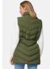 Threadbare Steppweste THB Cruz Quilted Funnel Neck Gillet in Khaki