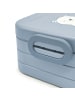 Mr. & Mrs. Panda Bentobox Eisbär Faul Motiv mit Spruch in Blau Pastell