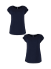 Hailys Shirt 2er-Set Kurzarm mit Fledermausärmeln in Dunkelblau-2