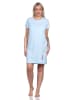 NORMANN Nachthemd halbarm Bigshirt Feder und Pfeil - 74870 in blau