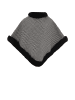 faina Women Poncho in Grau Kariert