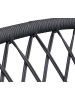 MCW 2er-Set Gartenstuhl Q38 Seilgeflecht, Gestell schwarz, Polster anthrazit