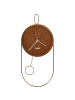 Beliani Wanduhr SIERRE in Braun/Gold - (W) 20 x (H) 45 x (L) 3 cm
