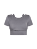 IZIA Damen Crop-Top in Rauch