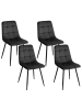 Beliani 4er-Set Esszimmerstuhl POWELL in Schwarz