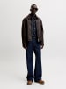 Jack & Jones Lederjacke in Chocolate Brown